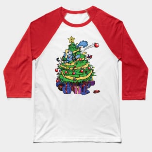 Cat in a Christmas tree Baseball T-Shirt